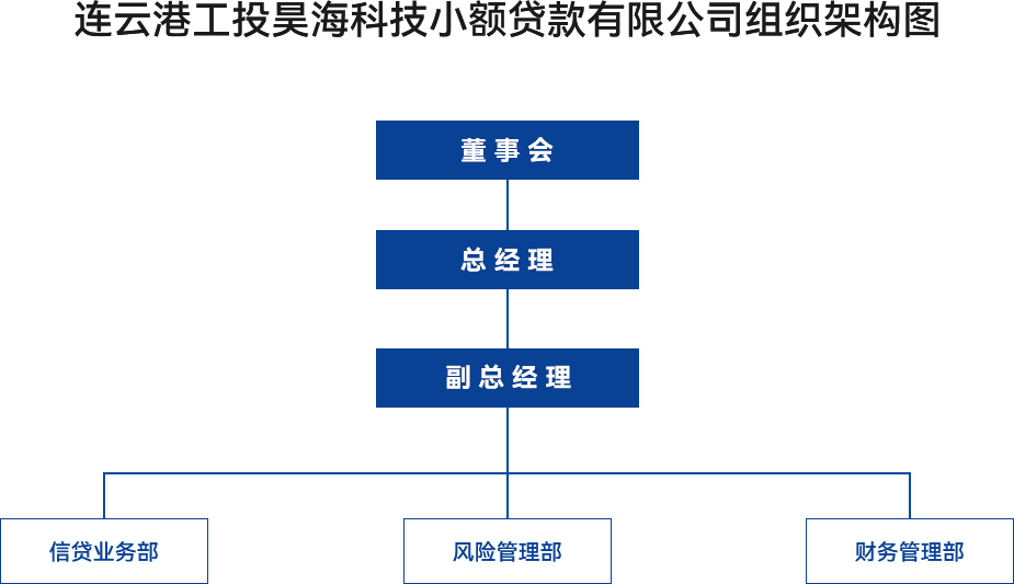 金融板塊-連云港工投昊?？萍夹☆~貸款有限公司組織架構(gòu)圖